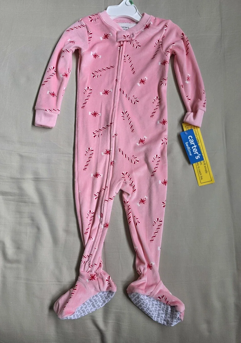 Carters Footed Pink Christmas Sleeper Girls 18 Months